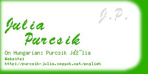 julia purcsik business card